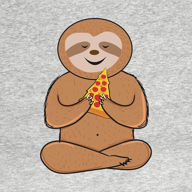 Cute Pizza Sloth Lovers by dconciente